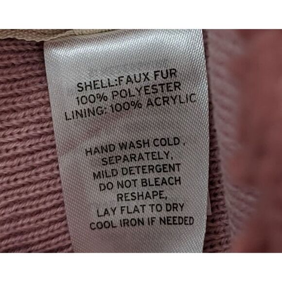 Tucker + Tate Girls Pink Sherpa Hat Cozy Winter Warm Soft Knit - Picture 4 of 5